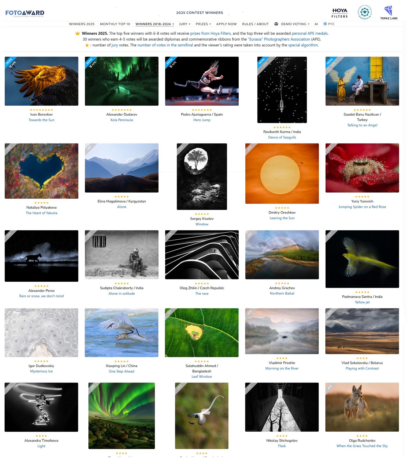 FOTOAWARD 2025 contest winners